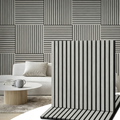 Wholesale Walnut Acoustic Slat Wall Panels 60x60cm Decorative Soundproof Square Wood Acoustic Panel for Home Office Room APK014