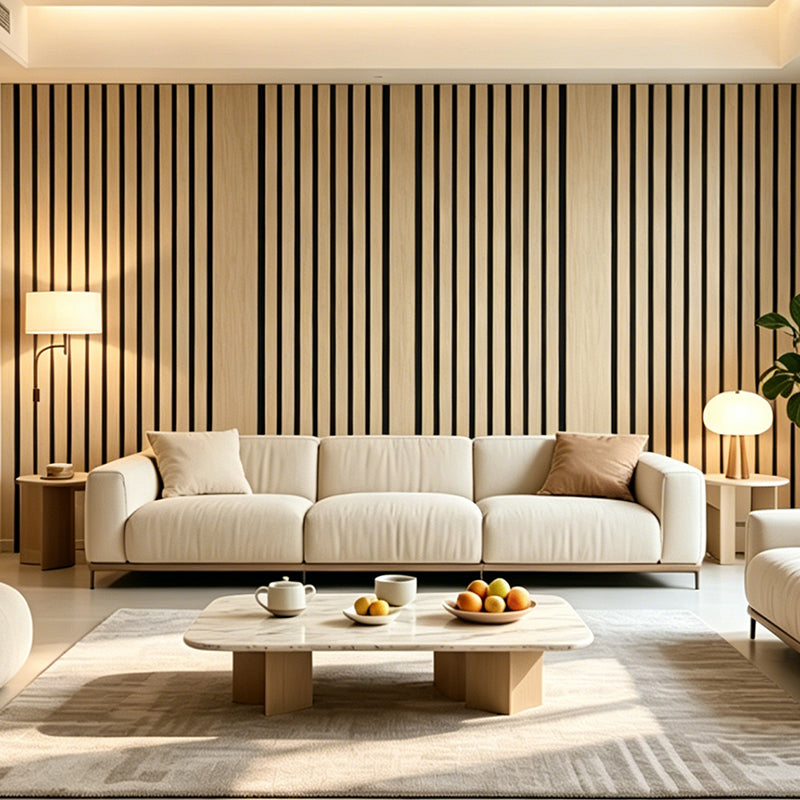Modern 3D polyester fiber wide-narrow wall decorative sound-absorbing panels for noise reduction and fire resistance