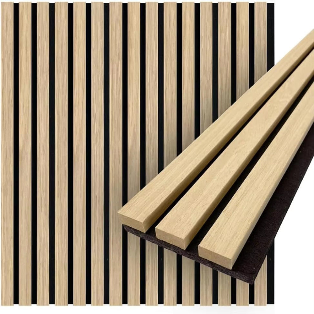MDF 100% Polyester Fiber Acoustic Wall Panels 3D Fluted Sound Absorbing 23.6x23.6" Modern Room Soundproof Square Panel APK005