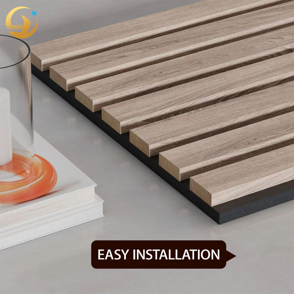 Multi Color Veneer MDF Slat Acoustic Panel Sound Insulation Wall Cladding Eco-Friendly Acoustic Panels for Show Room Living Room