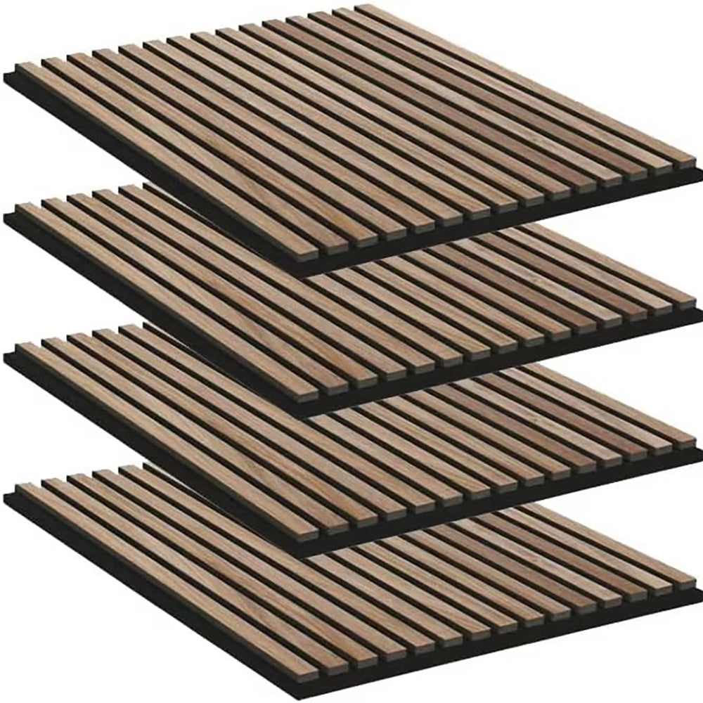 3D Fluted Wood Slat Acoustic Panels for Stylish Wall Decor Sound Insulation for Interior Design and Noise Reduction APK016
