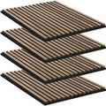 3D Fluted Wood Slat Acoustic Panels for Stylish Wall Decor Sound Insulation for Interior Design and Noise Reduction APK016