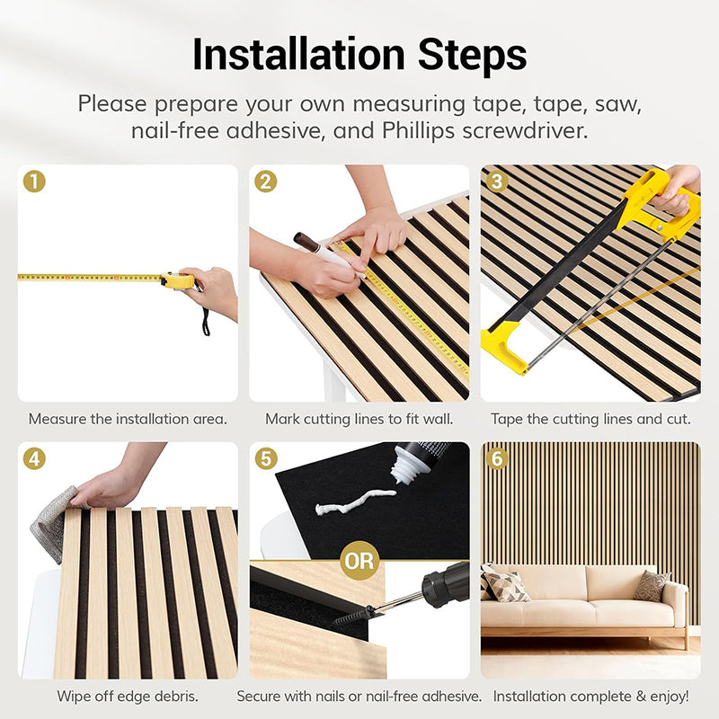 Wood Slat Acoustic Wall Panel, Natural Wood Veneer Sound Absorbing Panel for Office Hotel Interior Decoration