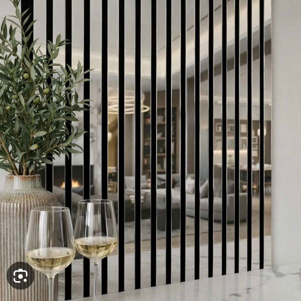 PVC Veneer Mirror Gold Effect Acoustic Panels Noise Reduction Slat Wall Panels for Hotel Business Occasions Decoration APK026