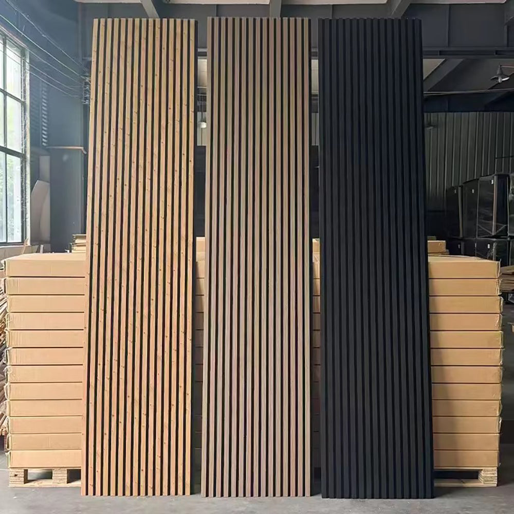Sound Absorption Acoustic Wall Panel Eco-Friendly PET Felt Wooden Slat Acoustic Panels for Modern Hotel Studio Decorative APK013