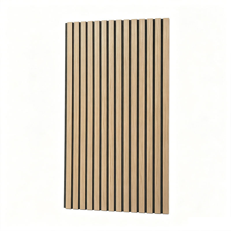 Wood Slat Acoustic Wall Panel, Natural Wood Veneer Sound Absorbing Panel for Office Hotel Interior Decoration