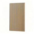 Wood Slat Acoustic Wall Panel, Natural Wood Veneer Sound Absorbing Panel for Office Hotel Interior Decoration