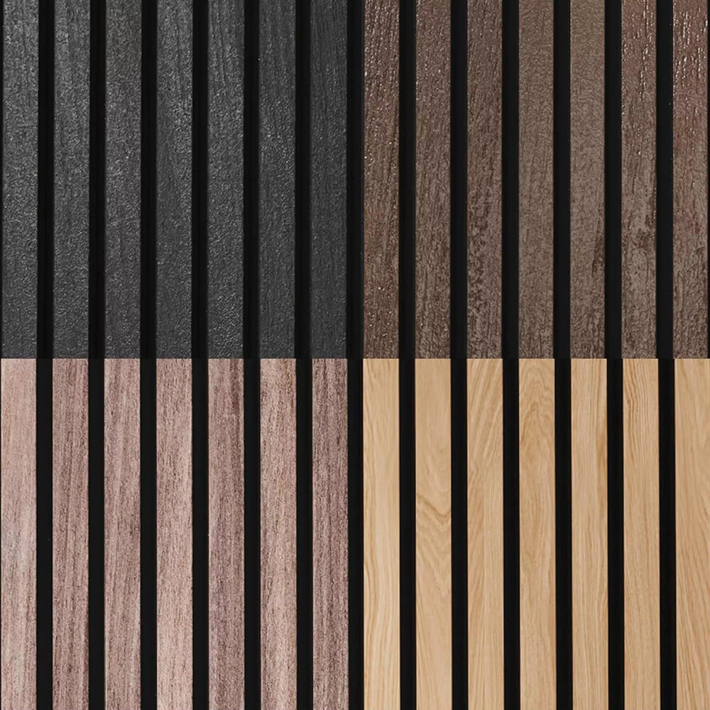 Wholesale Walnut Veneer Square Wall Panels 60x60cm Decorative Noise Reduction Slat Wood Acoustic Panel for Home Office APK017