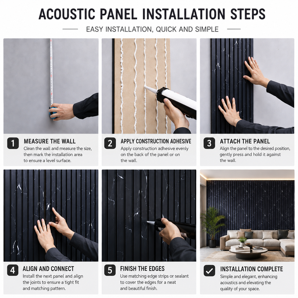 New Arrival European Walnut Veneer MDF Acoustic Panel Sound Insulation Wall Cladding Eco-Friendly Slatted Panels Living Room