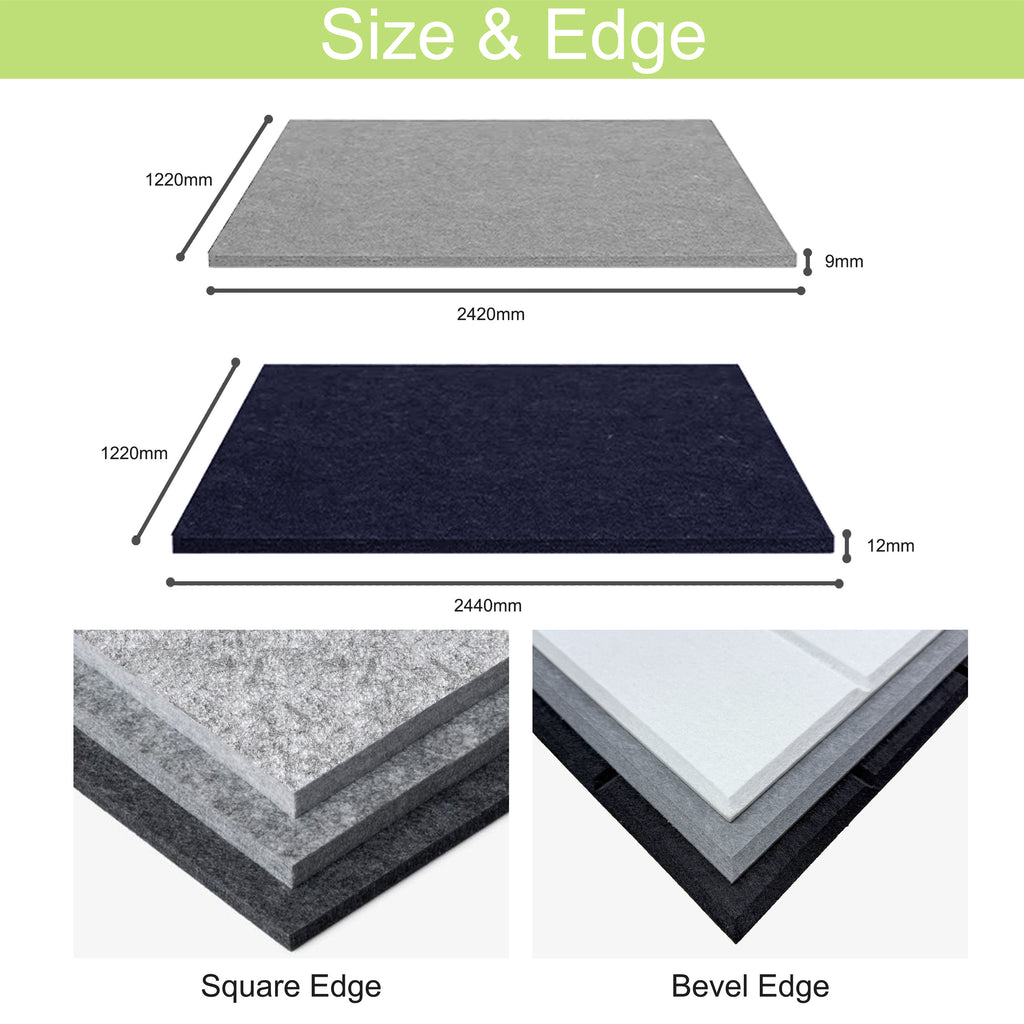 Factory wholesale polyester fiber sound-absorbing wall panels Effective noise reduction Eco-friendly 9-12mm thick Custom sizes Suitable for classrooms