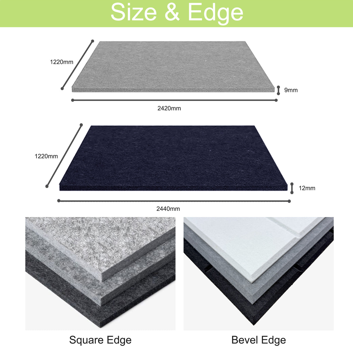 Factory wholesale polyester fiber sound-absorbing wall panels Effective noise reduction Eco-friendly 9-12mm thick Custom sizes Suitable for classrooms