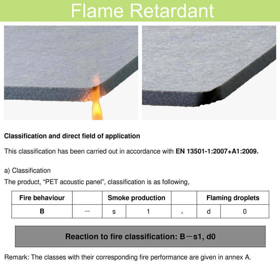Factory wholesale polyester fiber sound-absorbing wall panels Effective noise reduction Eco-friendly 9-12mm thick Custom sizes Suitable for classrooms