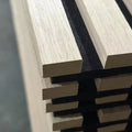 Wholesale Oak Color Slat Acoustic Wall Panels 60x240cm Decorative Sound Reduction Wood Slat Acoustic Panel for Home GYM APK018