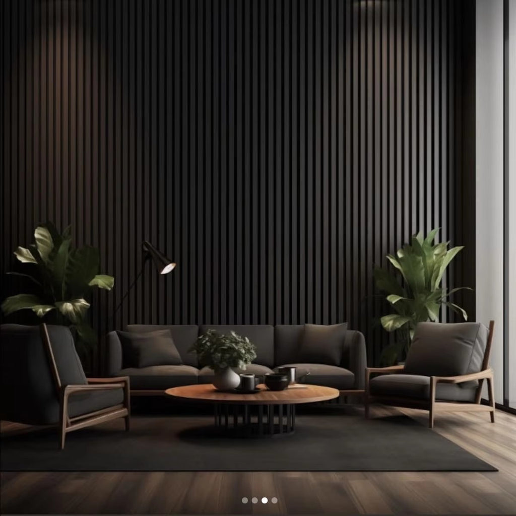 Wholesale Black Oak Acoustic Panels Eco-friendly Flame Retardant Wood Slat Wall Panels Soundproof Board for Home Decor APK020